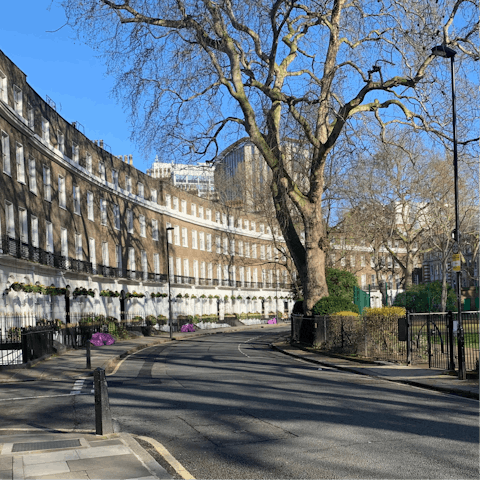 Explore the pretty streets, squares and parks of Bloomsbury