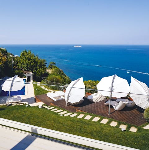 Take in scenic views over the Adriatic Sea from the terrace