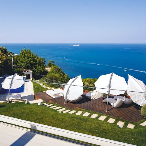 Take in scenic views over the Adriatic Sea from the terrace