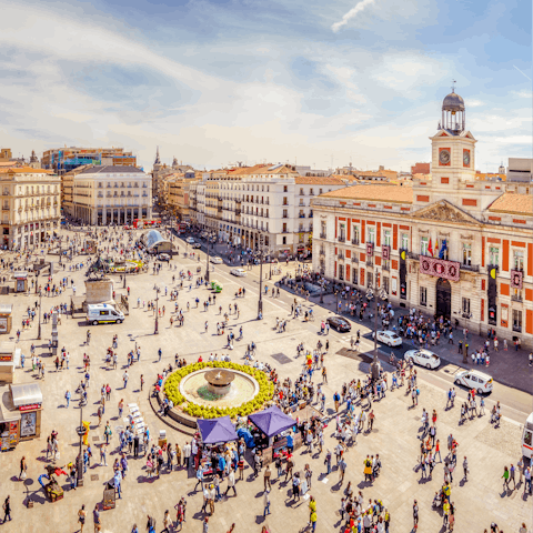 Walk to Madrid's lively Plaza Mayor in minutes