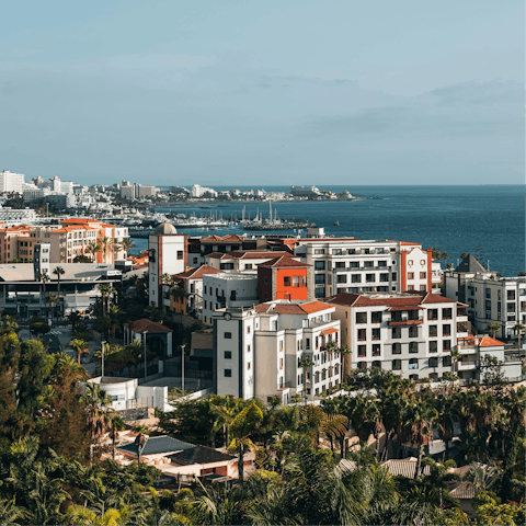 Visit the coastal town of Costa Adeje, a fifteen-minute drive away