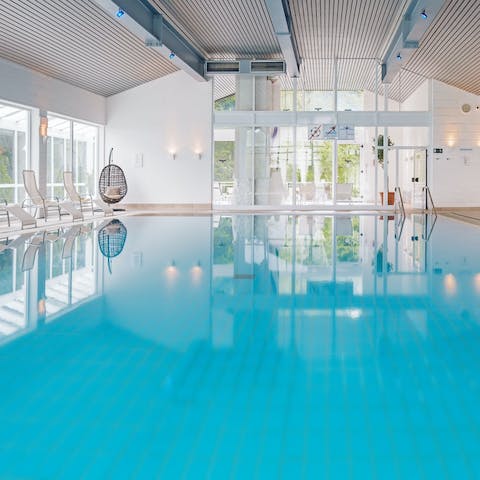 Take a dip in the indoor pool 