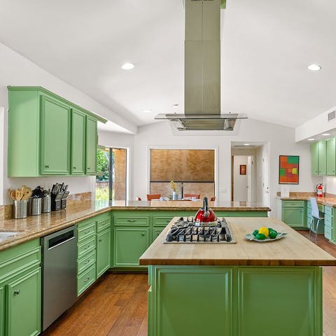Knock up a hearty meal in the large, chef's kitchen