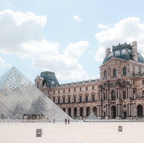 Spend a cultural afternoon at the Louvre, a thriteen-minute walk away