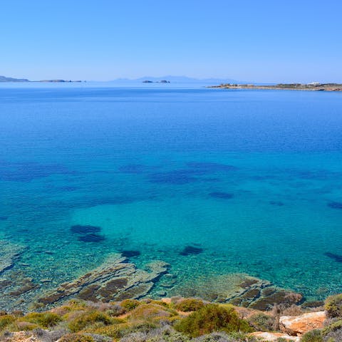 Take a few steps from your garden onto the sandy beach