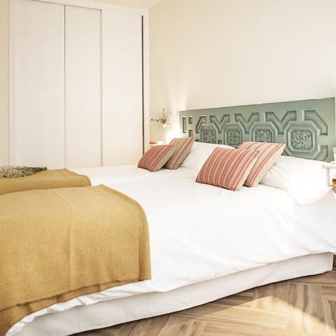 Wake up in the chic bedroom feeling rested and ready for another day of Seville sightseeing