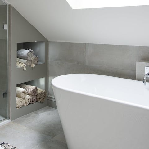 Treat the senses to a relaxing soak in the luxurious bath
