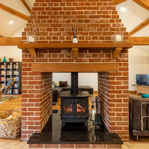 Snuggle up by the log burner if the Norfolk weather turns chilly