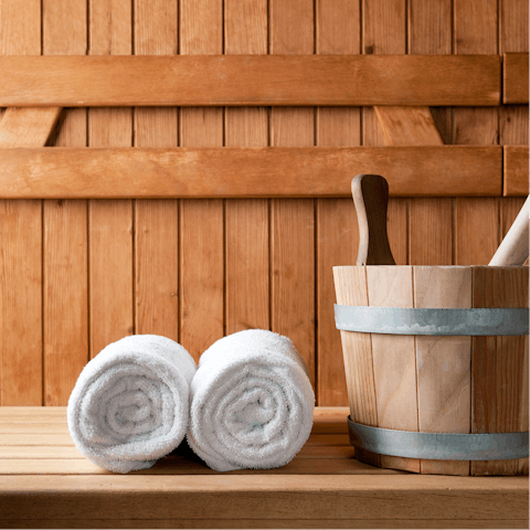 Take some time for yourself in the sauna 