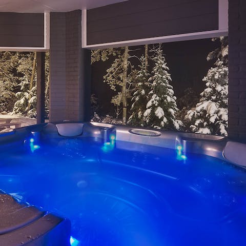 The illuminated hot tub