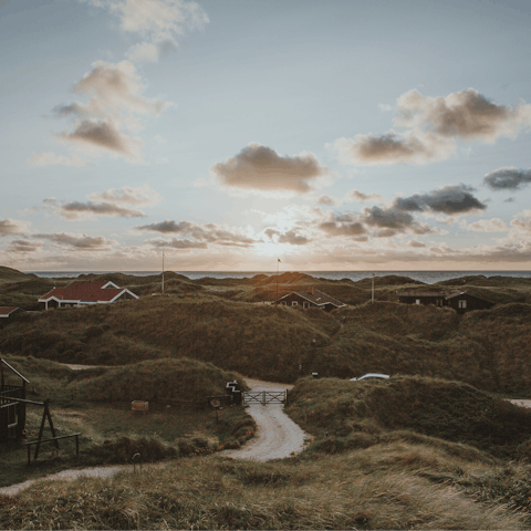 Explore Løkken's scenic landscape and drive to the sea in just five minutes