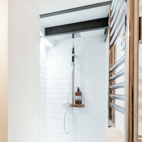 Wash off the city in your luxurious rain shower, before getting ready for a night on the town