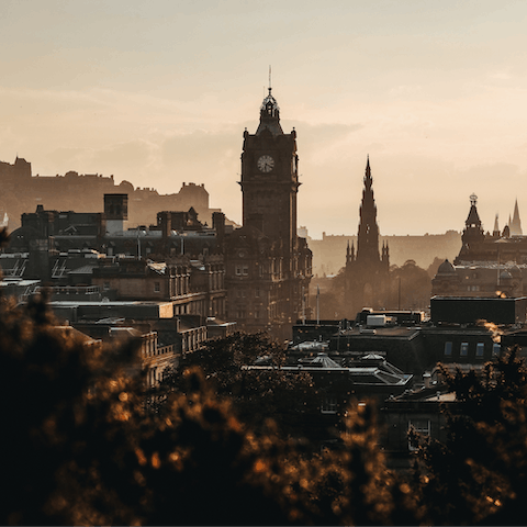 Stay steps away from this iconic Edinburgh view