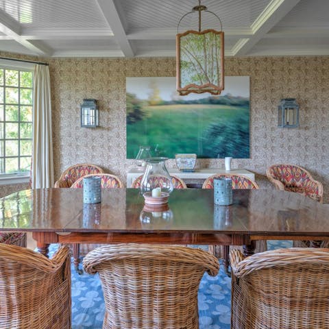 Raise a toast in the formal dining room