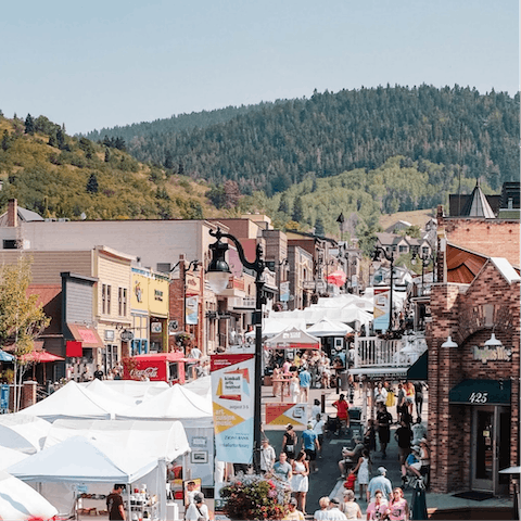 Take a five-minute stroll down into Park City's main district for shops and restaurants