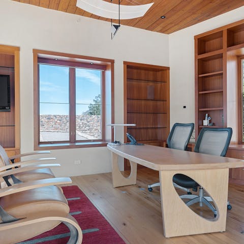 Work and play with home office space available