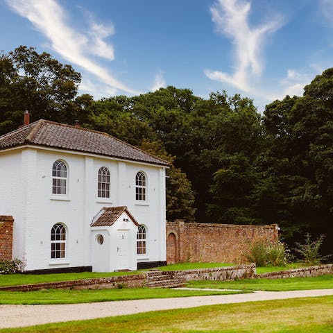 Admire the Georgian home's character and grand setting