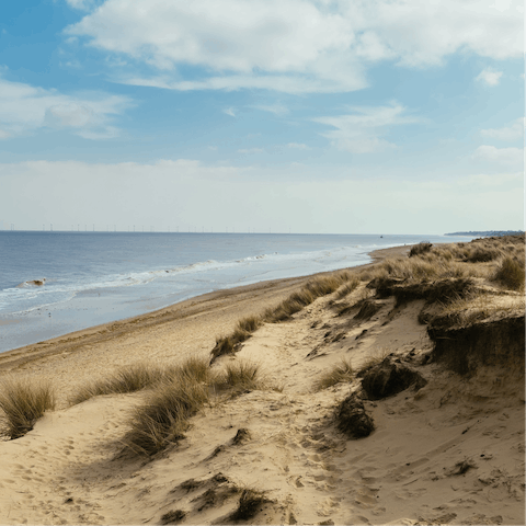 Drive to the coast in less than half an hour – Sea Palling Beach and Horsey Gap are recommended