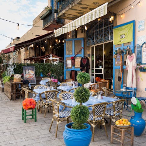 Get acquainted with Old Jaffa's flea market and Ottoman-era landmarks, only twenty minutes' walk from your front door
