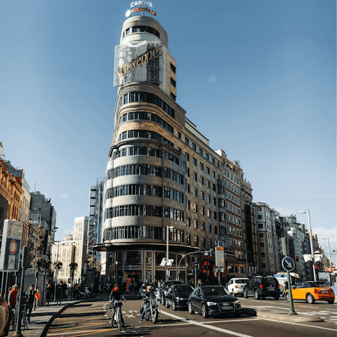 Hop on the metro and head over to the Gran Vía for a shopping spree