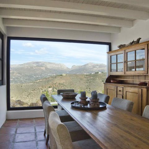 Dine with a glorious view from the picture-frame window