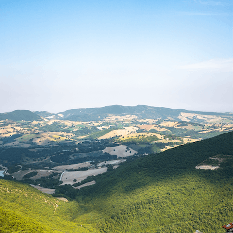 Hike in the rolling countryside of the province of Le Marche and enjoy countless days out