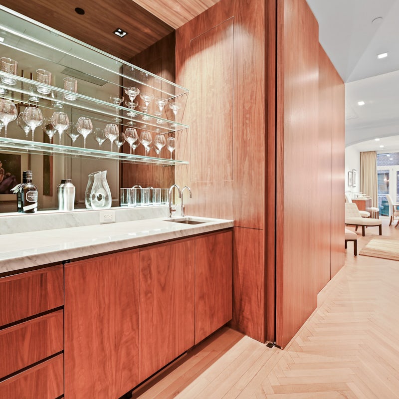 Put your mixology skills to the test at the wet bar