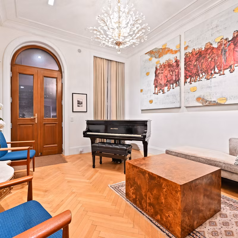Treat your fellow guests to a tune on the grand piano