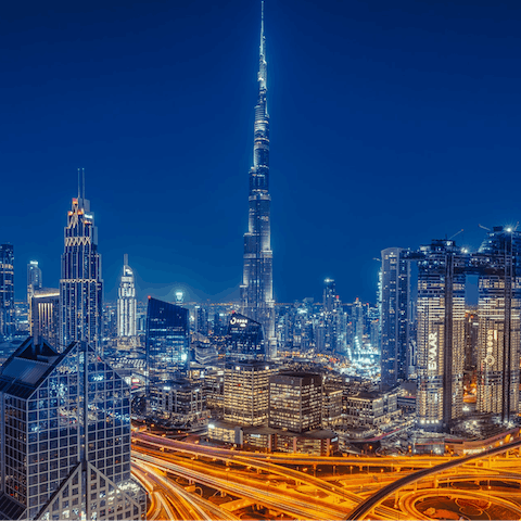 Stay in the vibrant Downtown area of Dubai, with the iconic Burj Khalifa a short distance away 