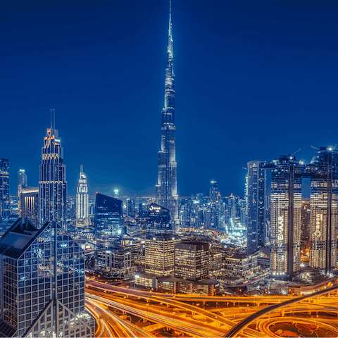 Stay in the vibrant Downtown area of Dubai, with the iconic Burj Khalifa a short distance away