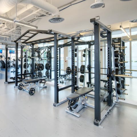 Work up a sweat in the on-site gym 