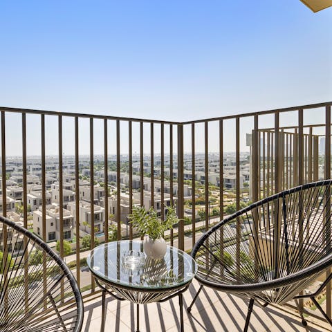 Take your morning coffee outside and enjoy the view of Dubai Hills
