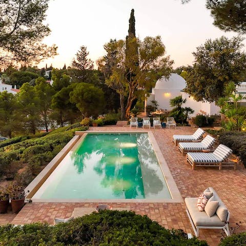 Cool off in the heat with a swim in the private pool