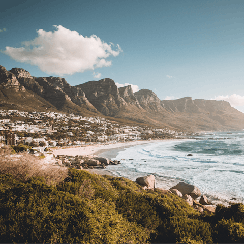 Reach Camps Bay Beach by car in less than ten minutes (just over 3 km away)