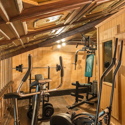 Stay fit at the private gym