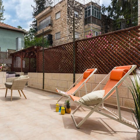 Relax on the private terrace