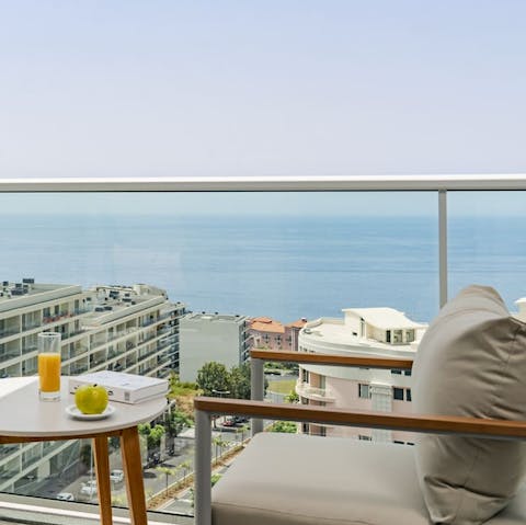 Soak up the sea views on the balcony – it's the perfect spot to watch the sunset 