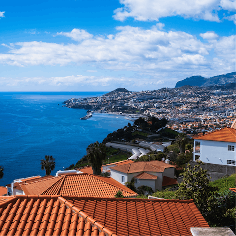 Stay in vibrant Funchal, just a thirteen-minute walk from the beach