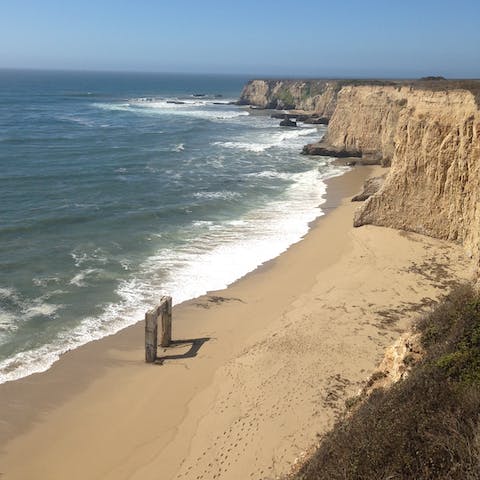 Drive only minutes away and find yourself in the sand of Field State Beach