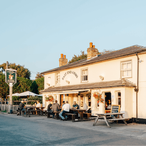 Head to the pub next door for a pint of local ale