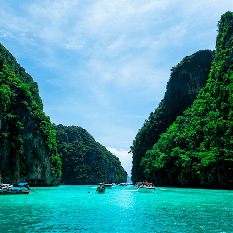 Explore fabulous Phuket's stunning scenery by hopping on a boat trip