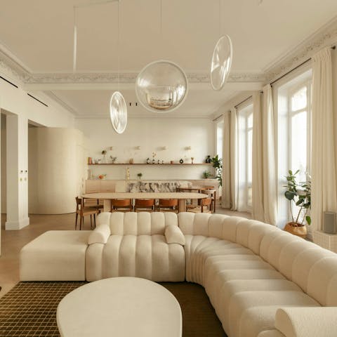 Enjoy moments of calm while relaxing in the living room