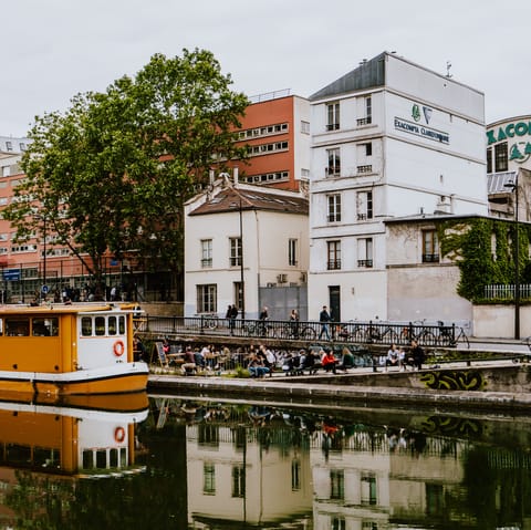 Stay just a five-minute away from Canal Saint Martin 