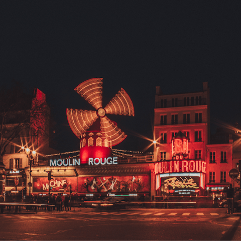 Take in a show at the Moulin Rouge – it's a short walk away