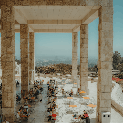 Visit The Getty, just a three-minute drive away 