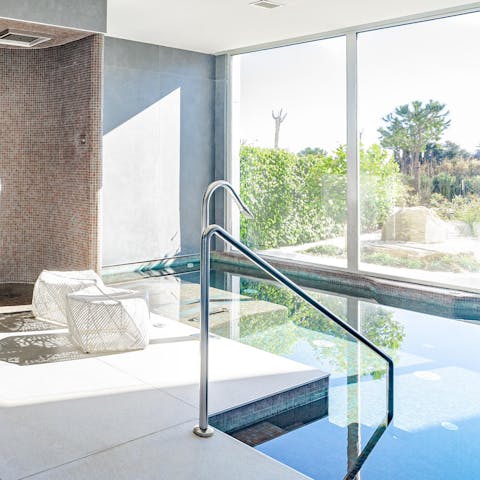 Feel a wonderful state of wellbeing from the indoor pool