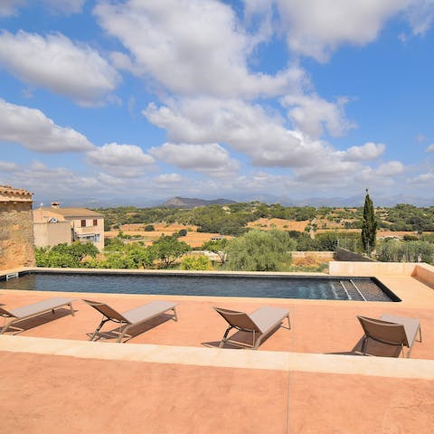 Swim out to the edge of the pool so you can admire the view