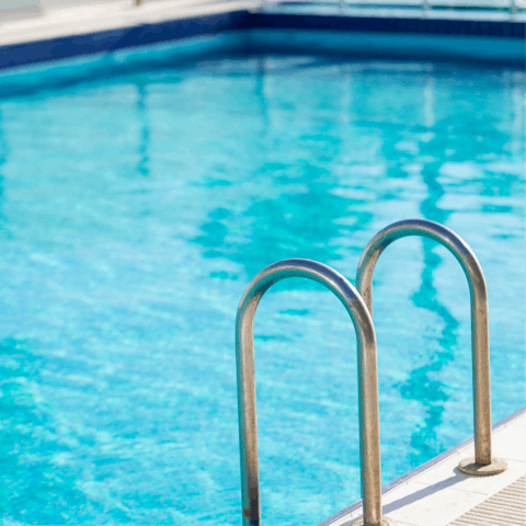 Stay active with a dip in the private pool