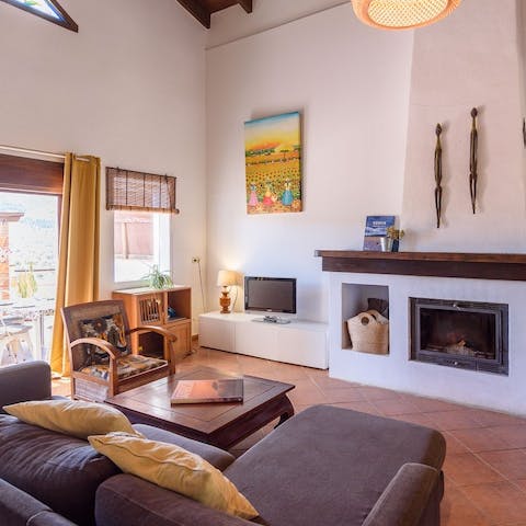Settle in for a family movie night by the fire