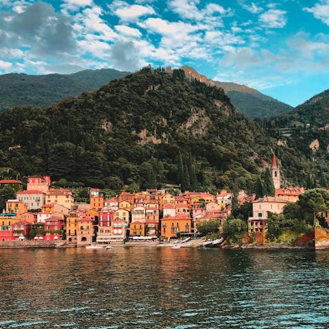 Enjoy a relaxing walk along Lake Como's scenic pathways